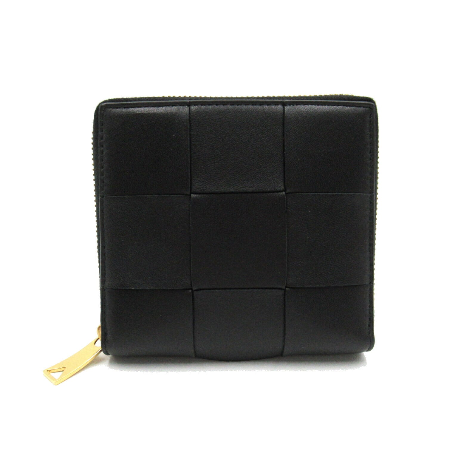 Bottega Veneta Lambskin Round Wallet Black