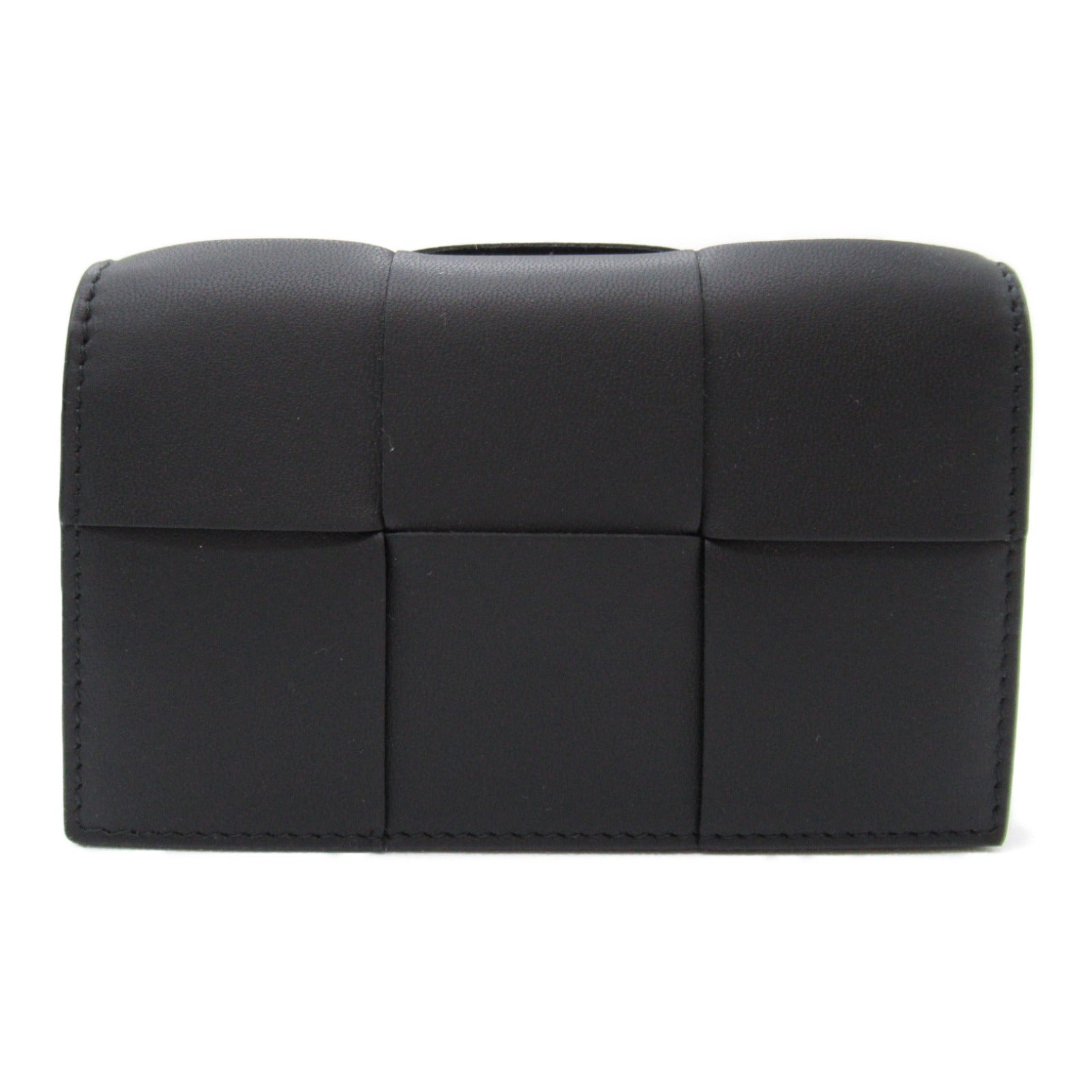 Bottega Veneta Lambskin Card Case Black