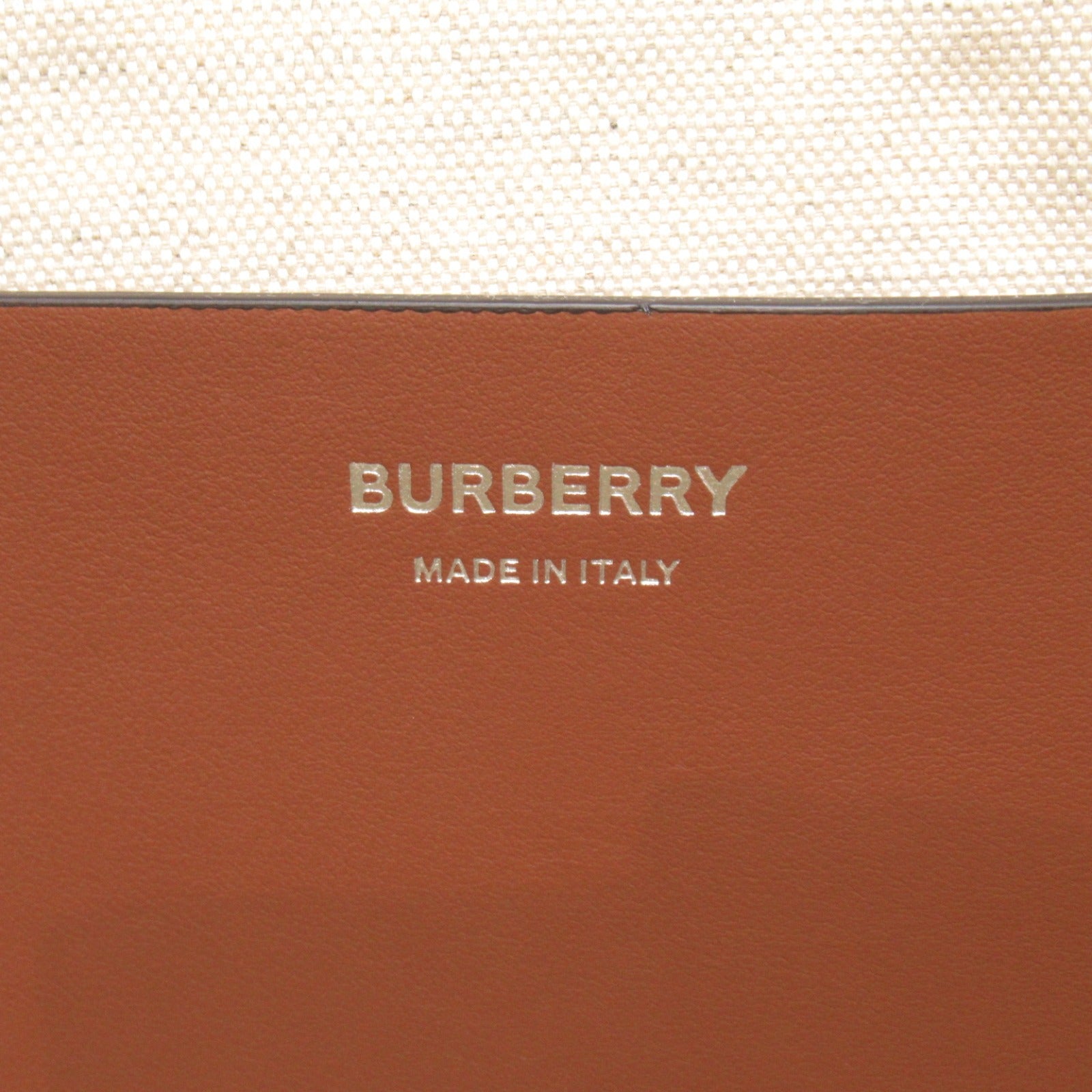 Burberry Leather Canvas Tote Bag 8055747