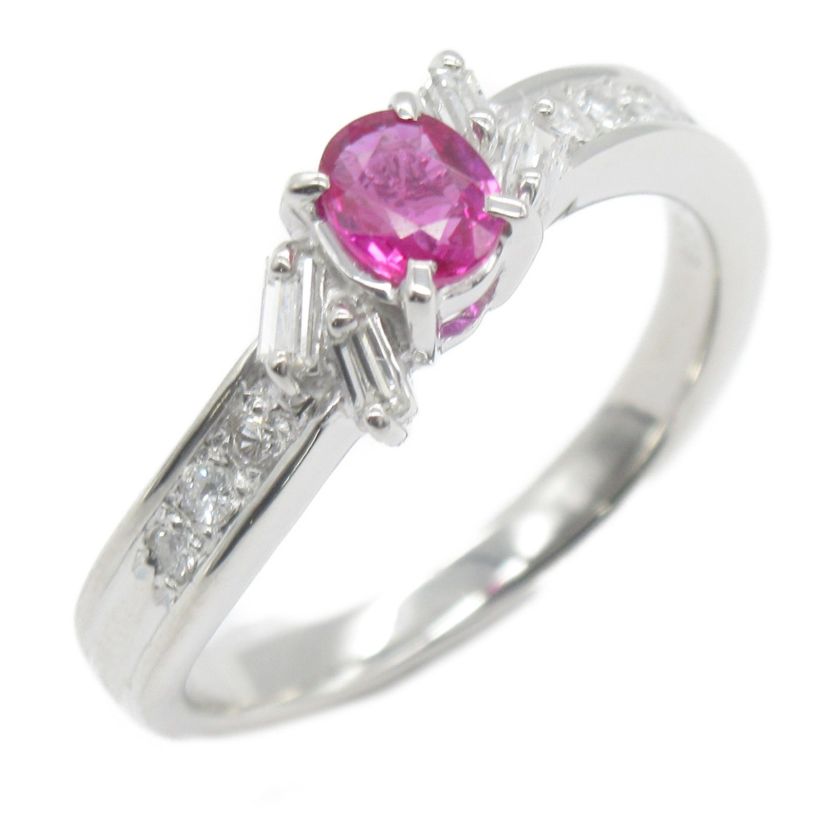 Ruby Diamond Ring Pt900 Platinum