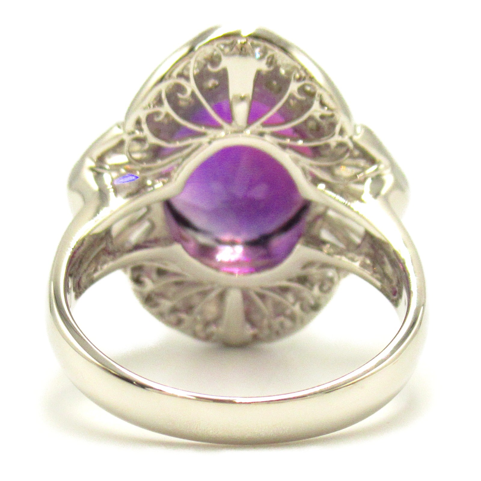 Amethyst Diamond Ring Pt900 Platinum