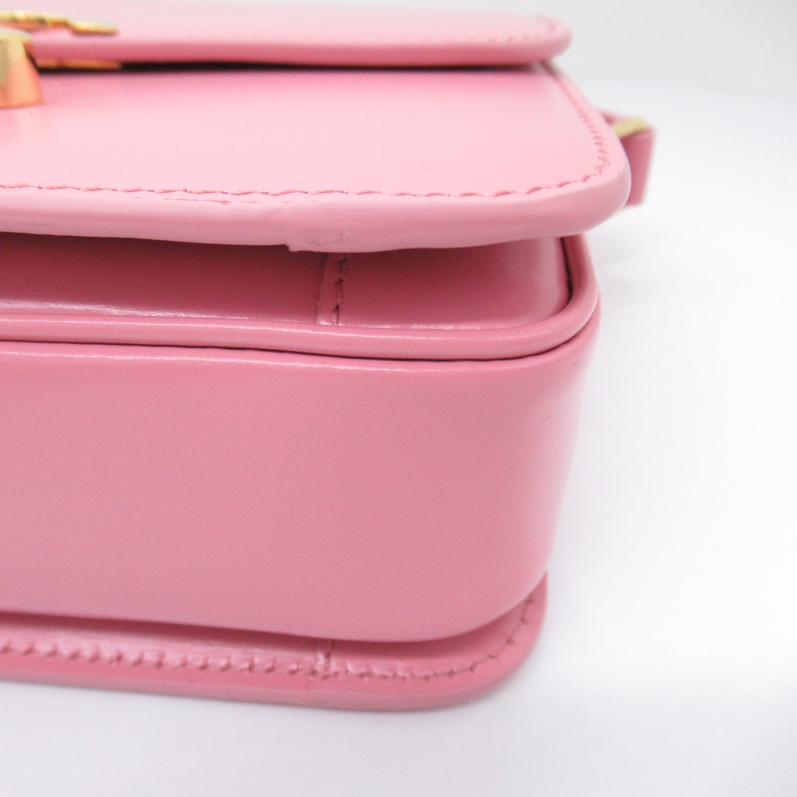 Celine Leather Shoulder Bag Pink