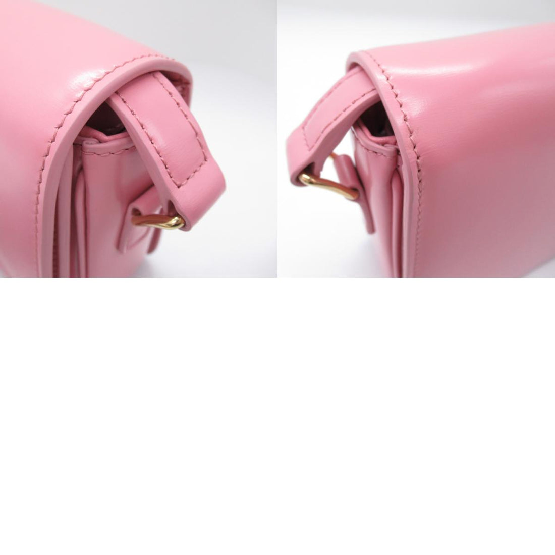 Celine Leather Shoulder Bag Pink