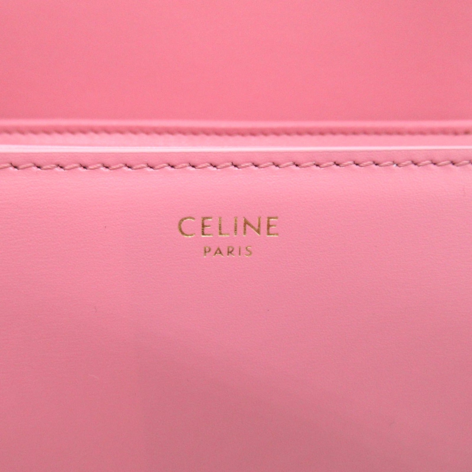 Celine Leather Shoulder Bag Pink