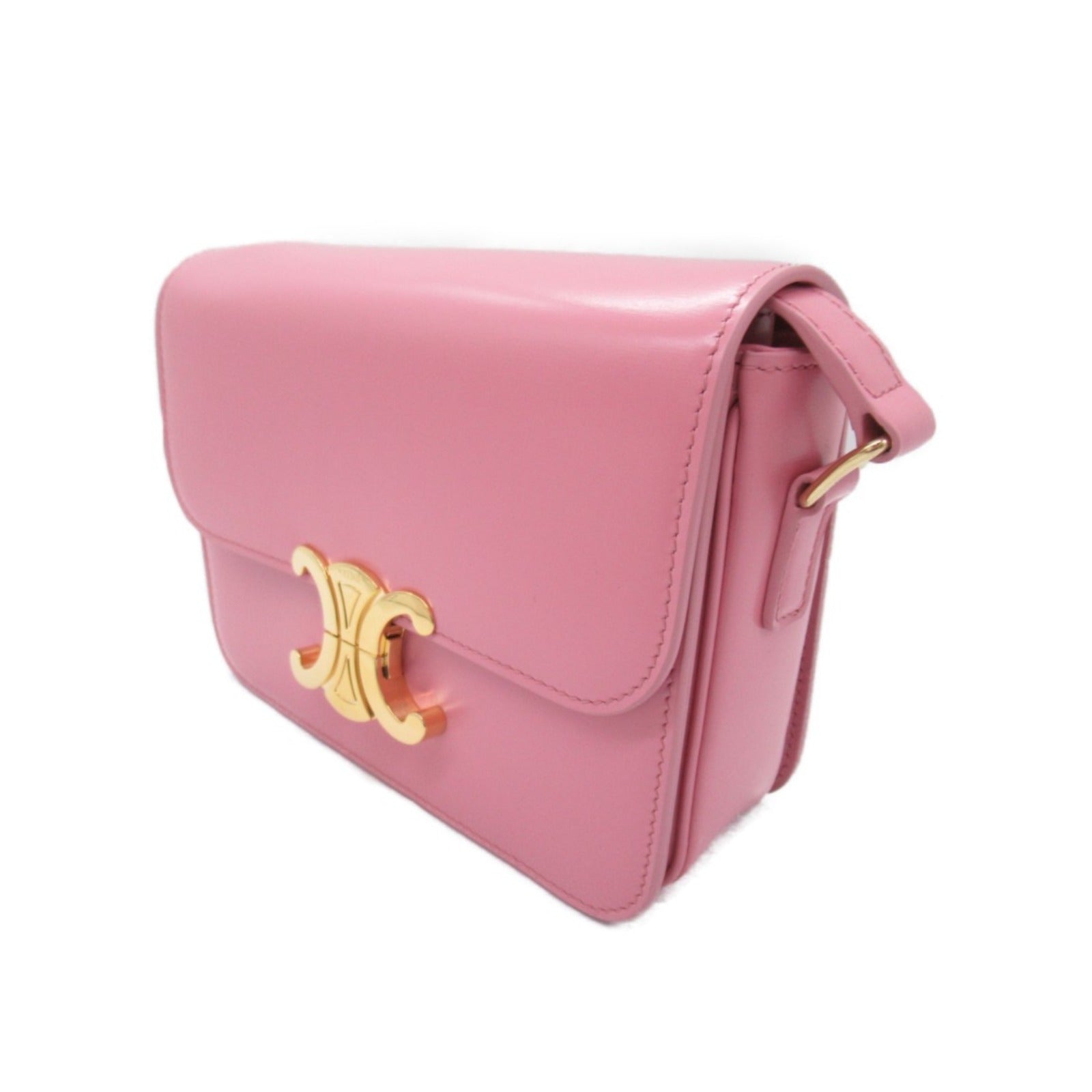 Celine Leather Shoulder Bag Pink