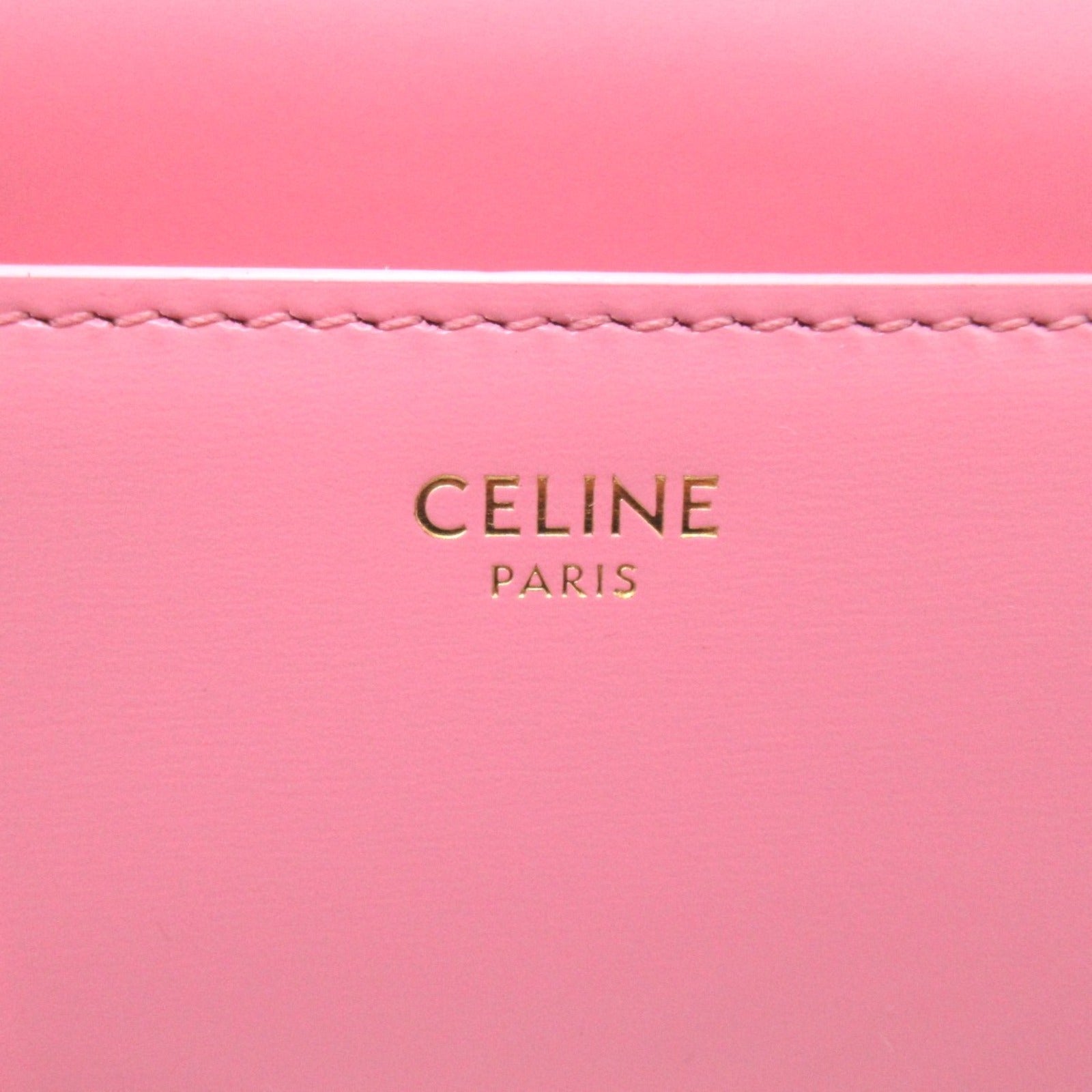 Celine Triomphe Leather Shoulder Bag Pink