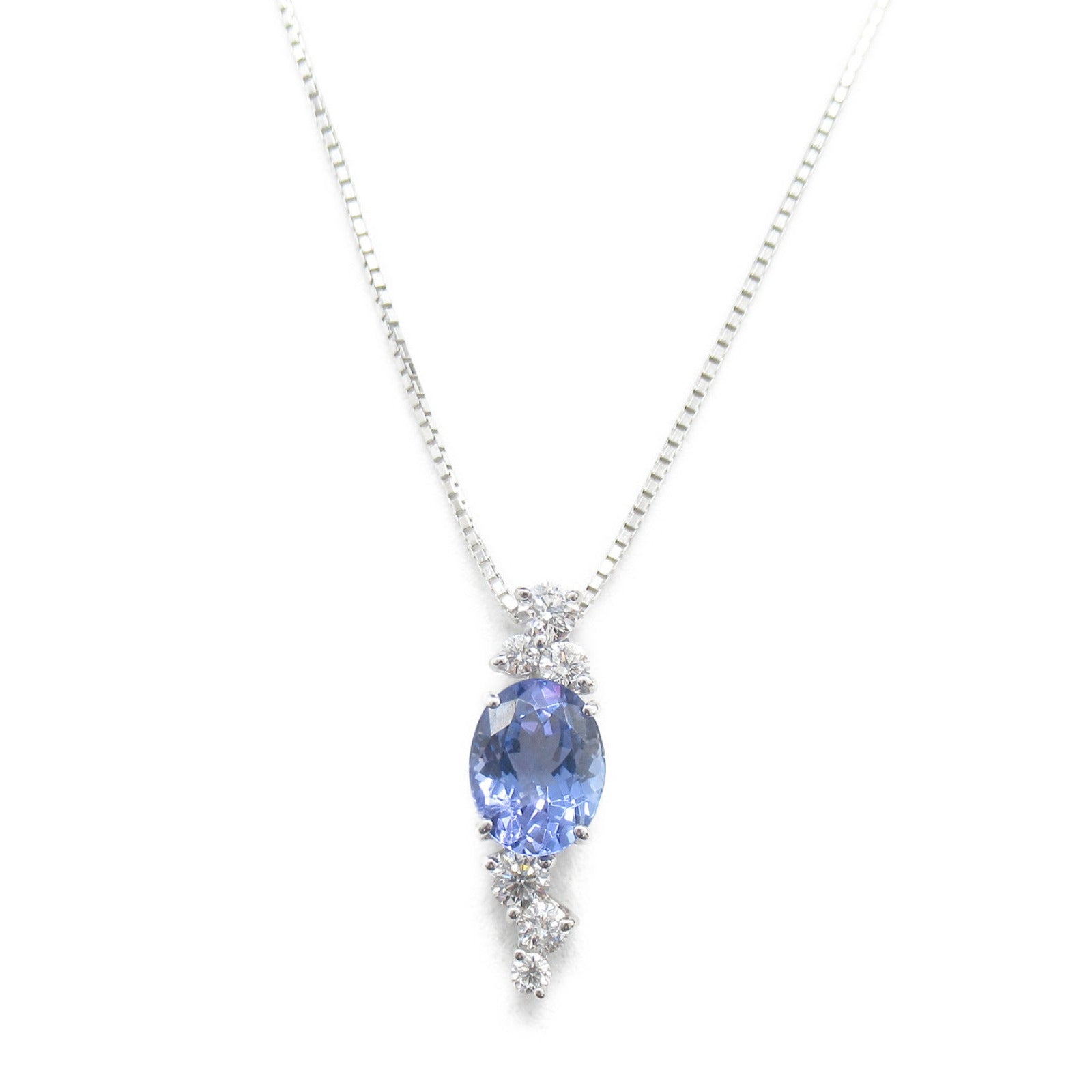 Tanzanite Diamond Necklace Pt950 Platinum K18WG