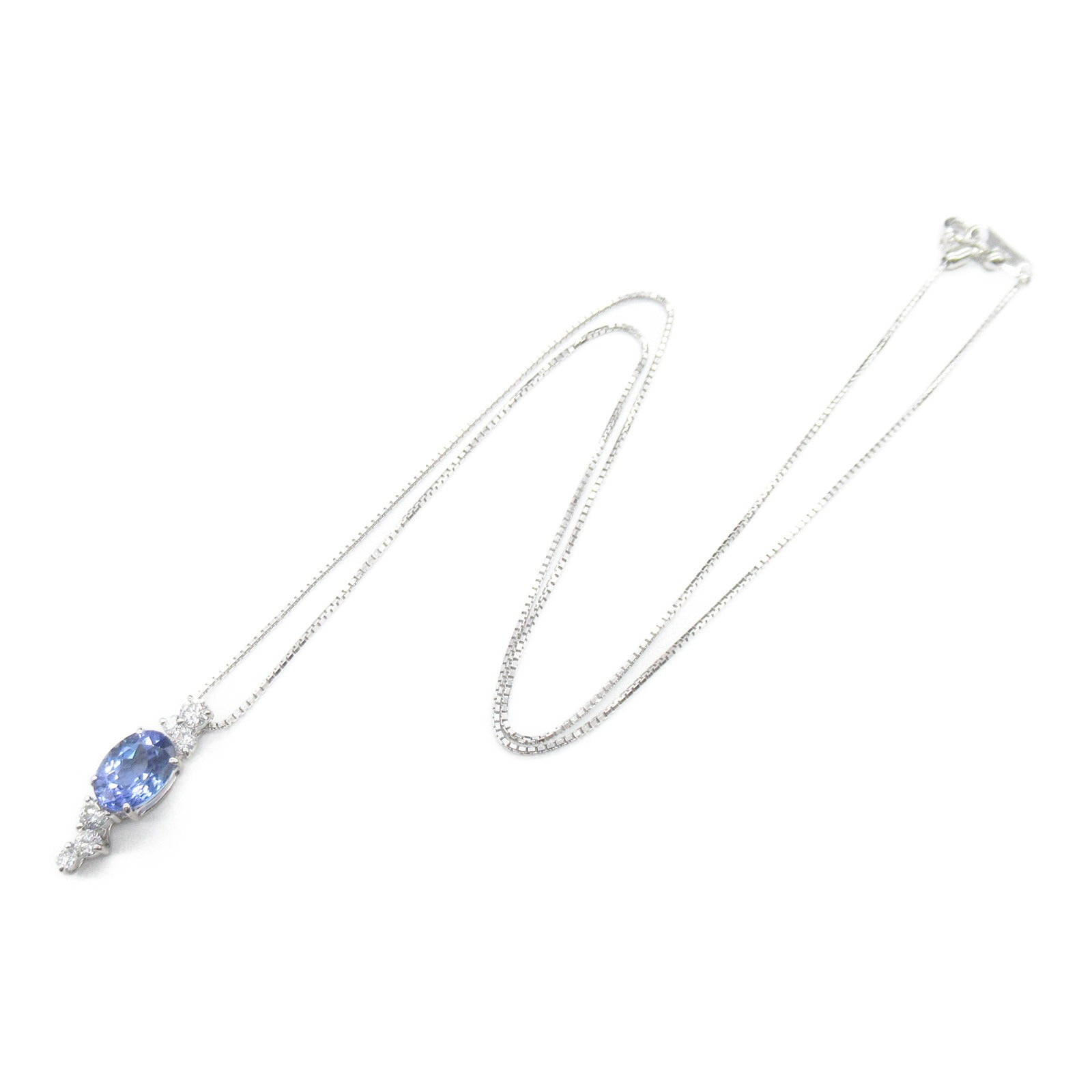 Tanzanite Diamond Necklace Pt950 Platinum K18WG