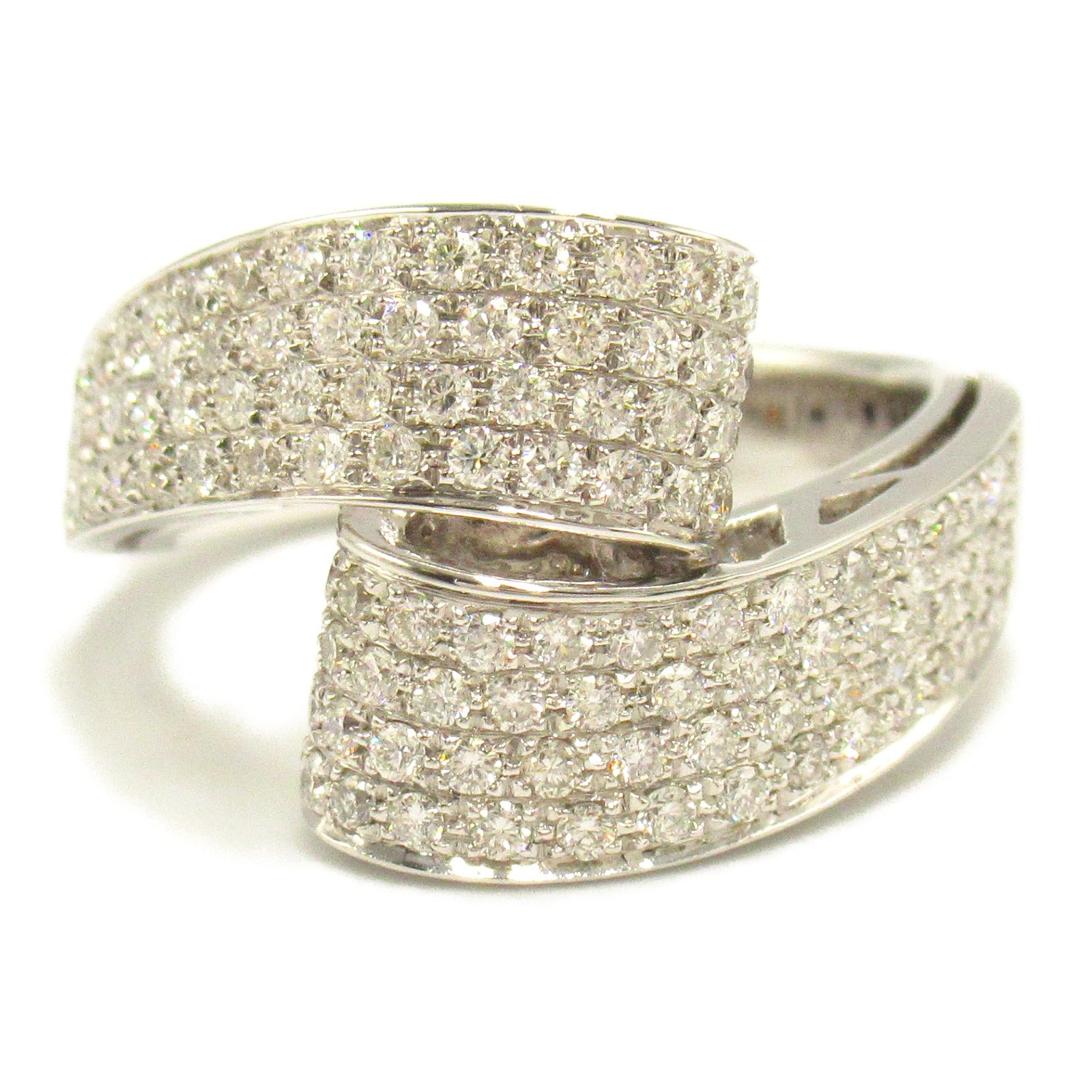 K18WG White Gold Diamond Ring Jewelry