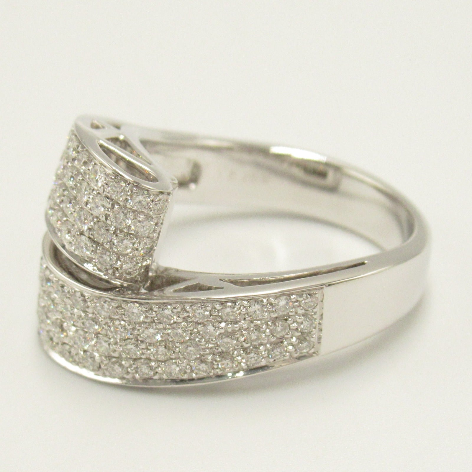 K18WG White Gold Diamond Ring Jewelry