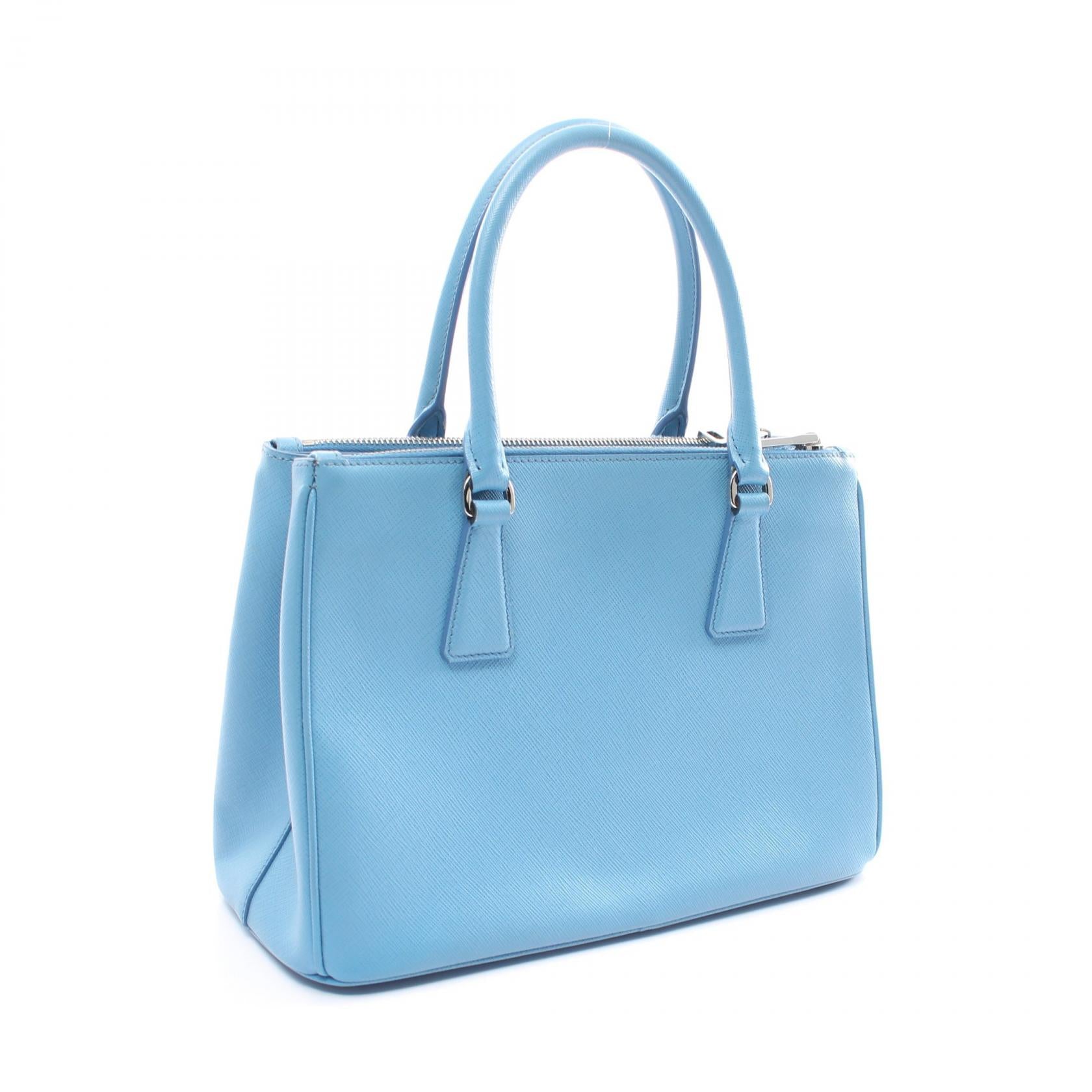 Prada Saffiano Lux Galleria Handbag Blue