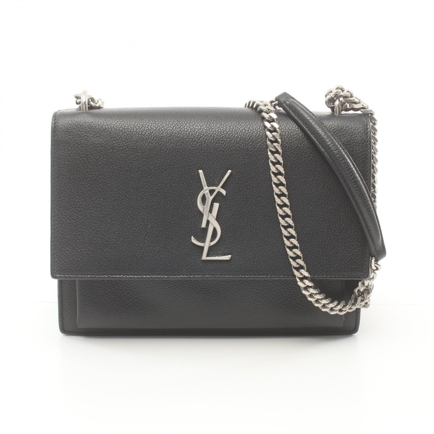 Yves Saint Laurent YSL Logo Shoulder Bag Leather Shoulder Bag 4109063 in Very Good Condition