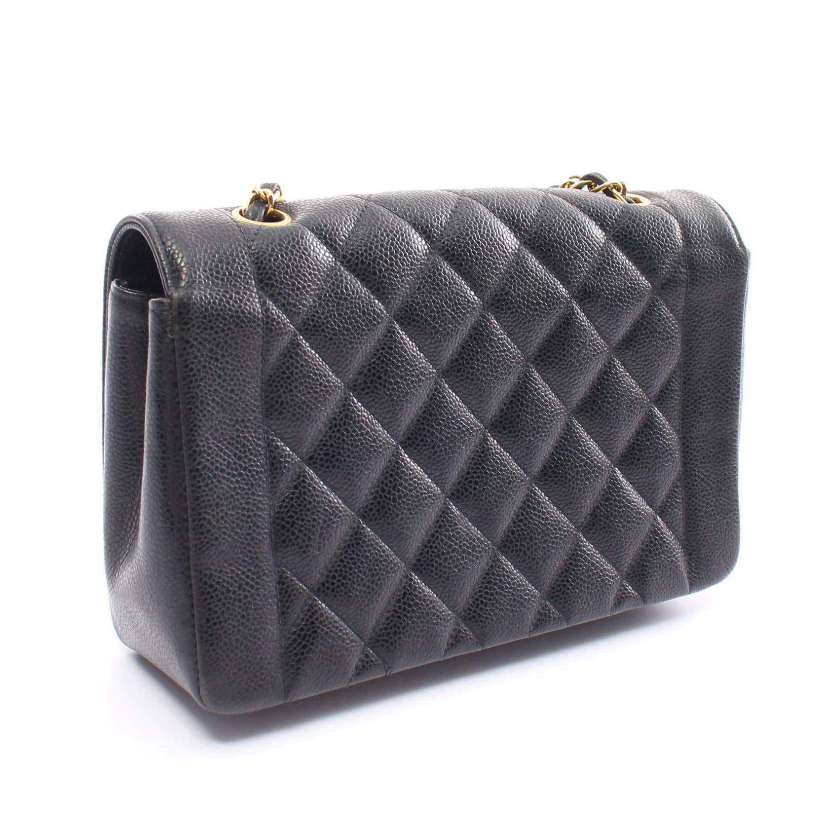 Chanel Caviar Skin Diana Flap Shoulder Bag