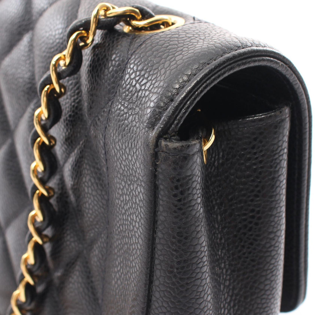 Chanel Caviar Skin Diana Flap Shoulder Bag