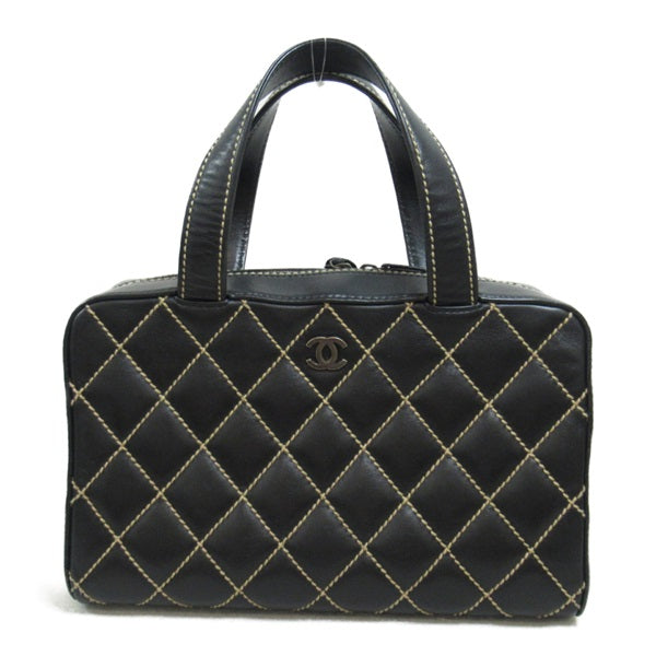 Chanel Wild Stitch Handbag Leather Handbag A14692 in Good condition