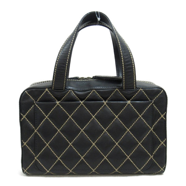 Chanel Wild Stitch Handbag Leather Handbag A14692 in Good condition