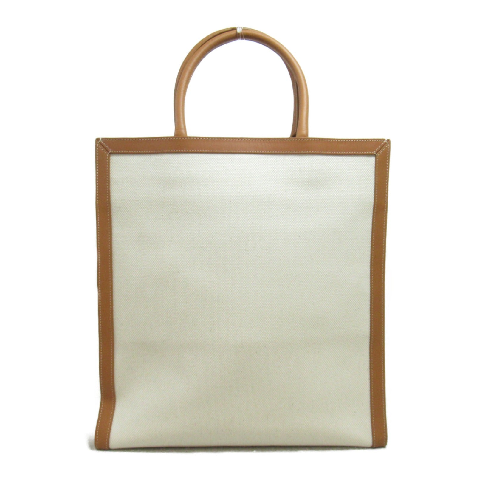 Celine Leather Canvas Vertical Cabas Tote Bag