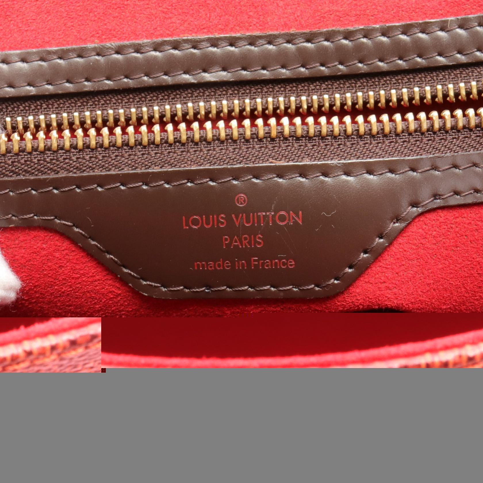 Louis Vuitton Bergamo MM Handbag PVC Leather