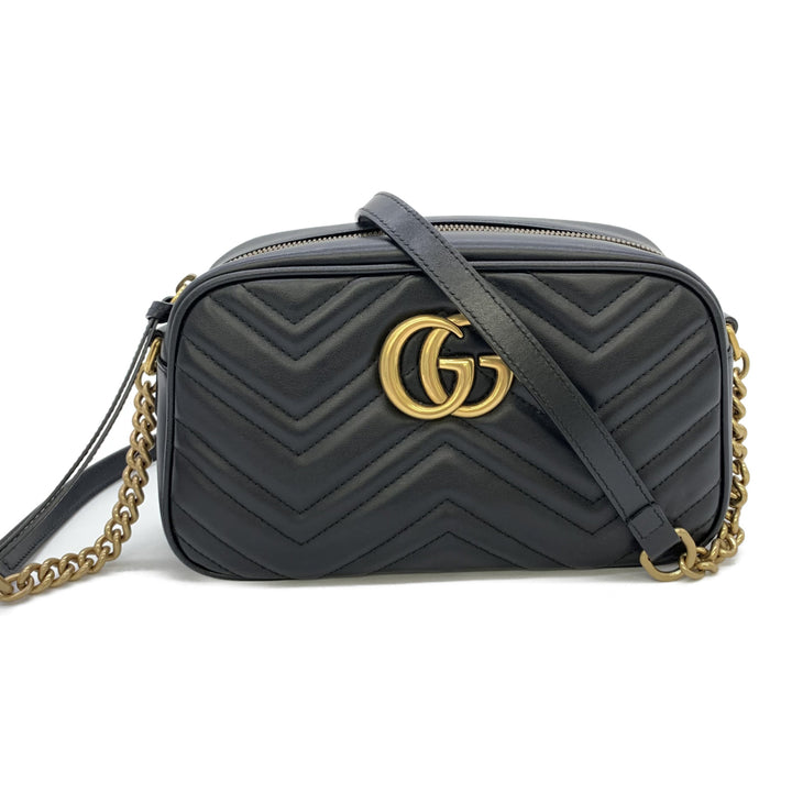 Gucci GG Marmont Canvas Leather Shoulder Bag