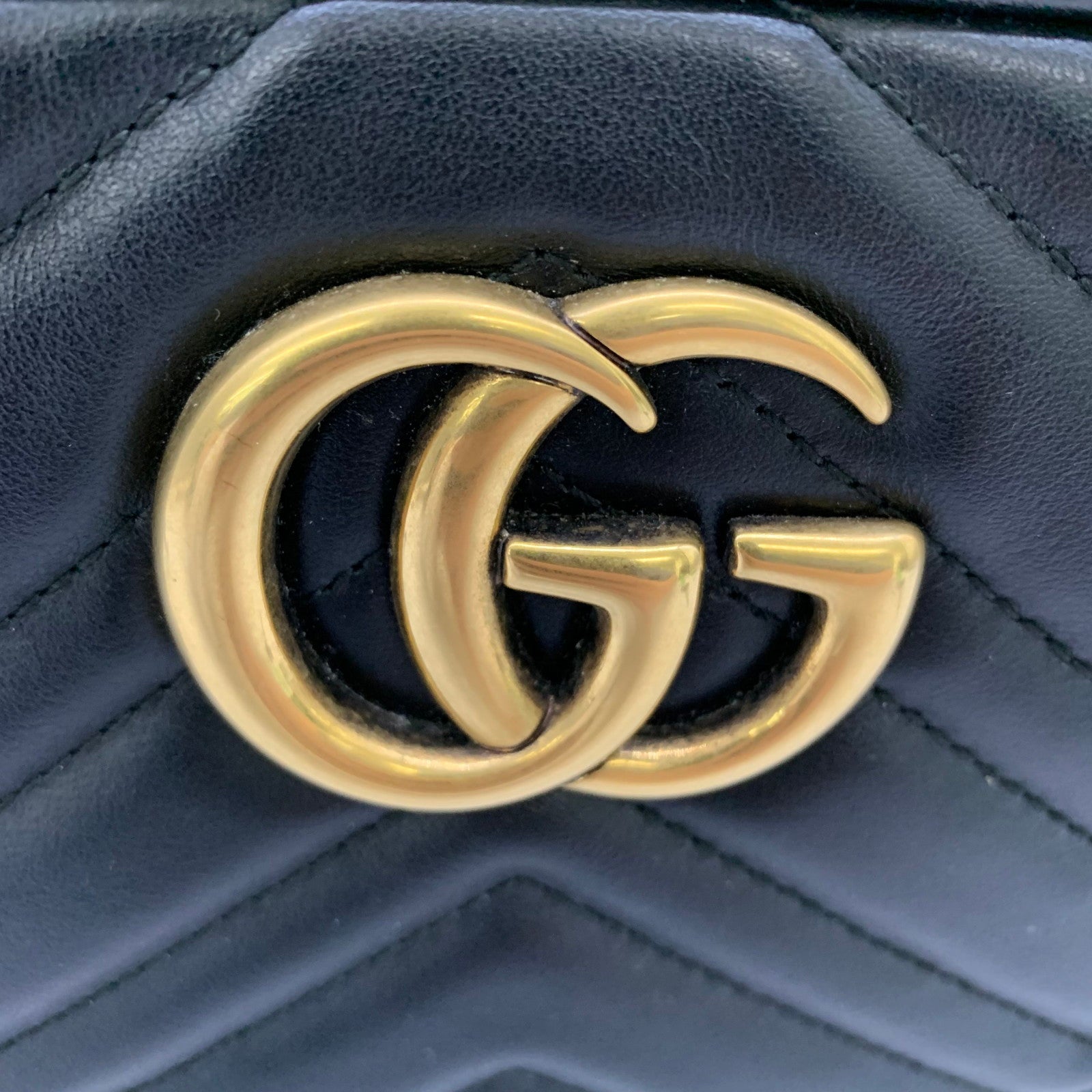 Gucci GG Marmont Canvas Leather Shoulder Bag