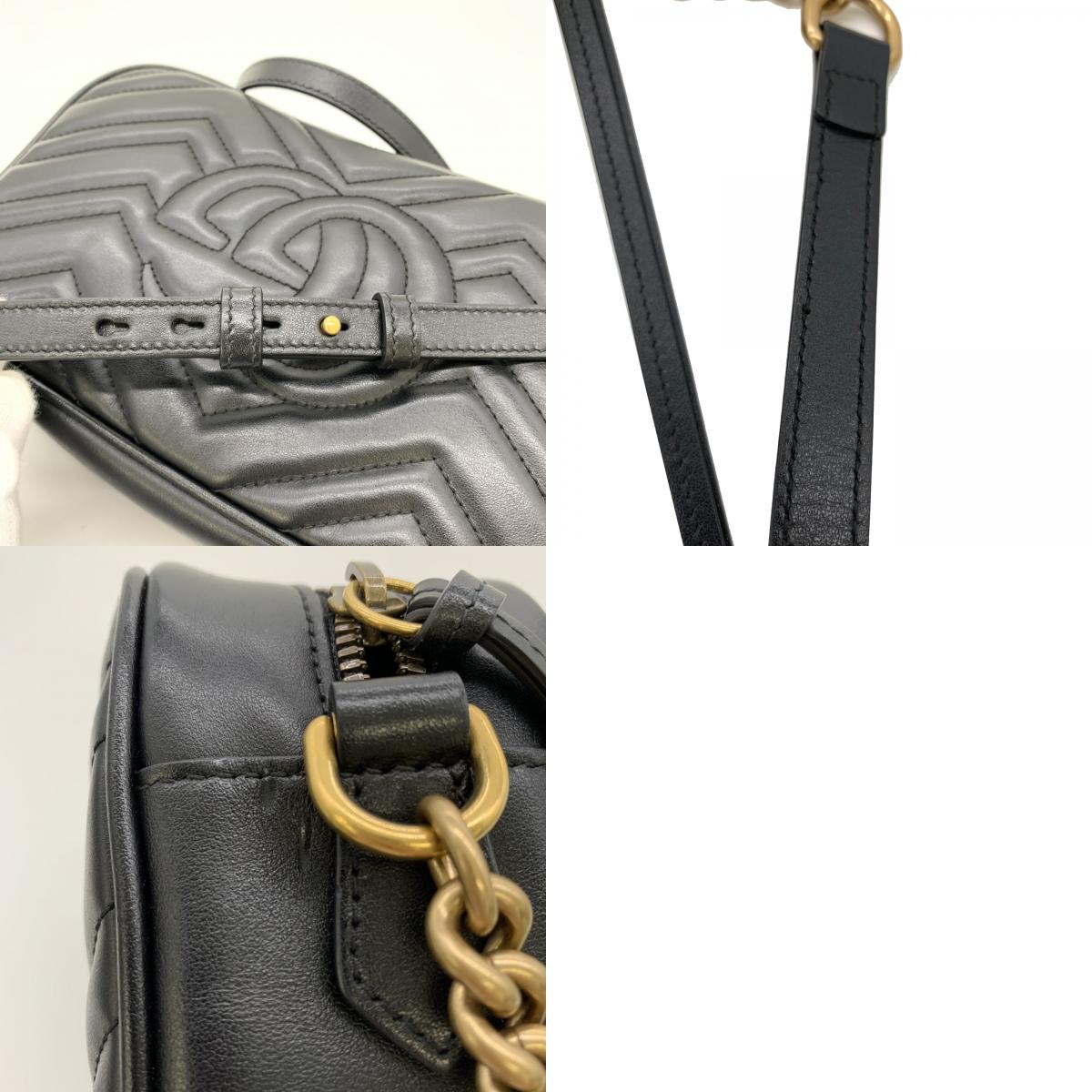 Gucci GG Marmont Canvas Leather Shoulder Bag