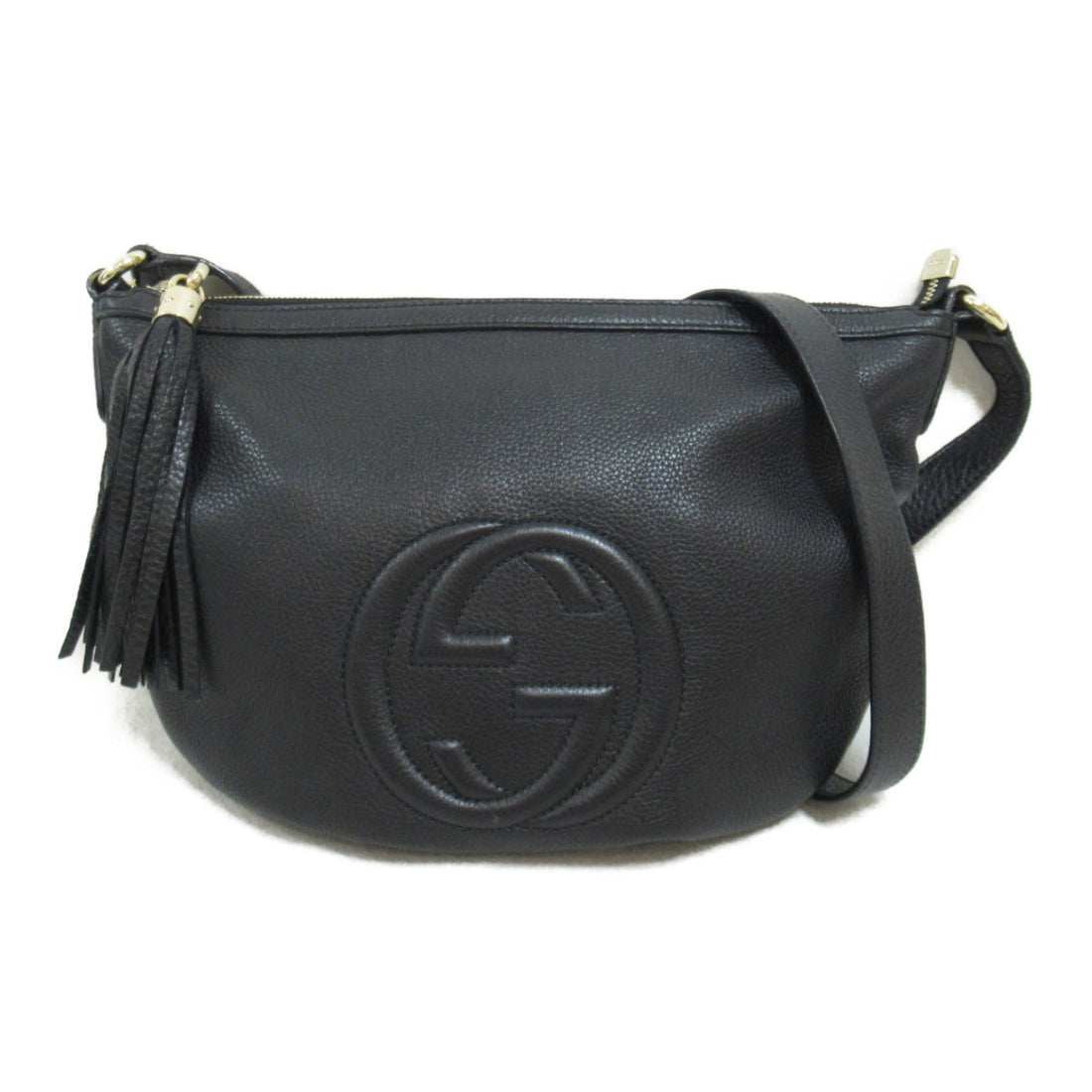 Gucci Leather Interlocking G Shoulder Bag