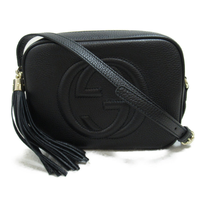 Gucci Leather GG Soho Small Disco Bag Black