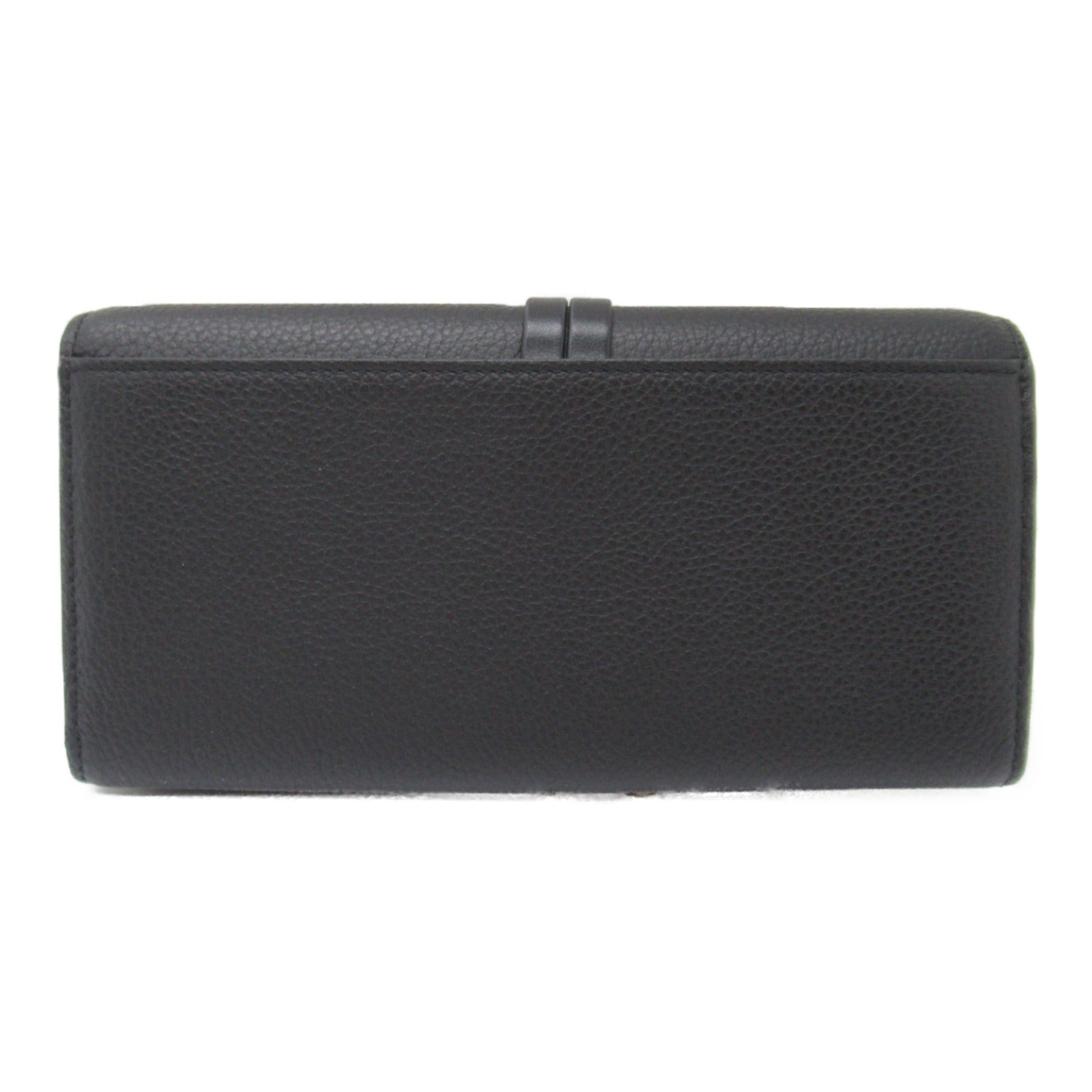 Chloe Leather Bifold Long Wallet Black