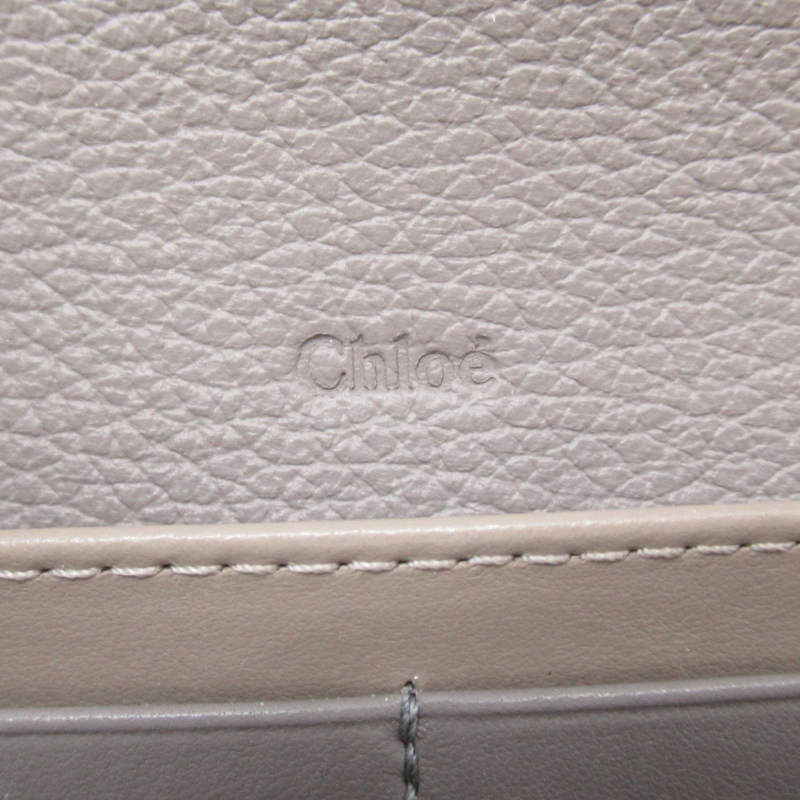 Chloe Leather Bifold Wallet Gray