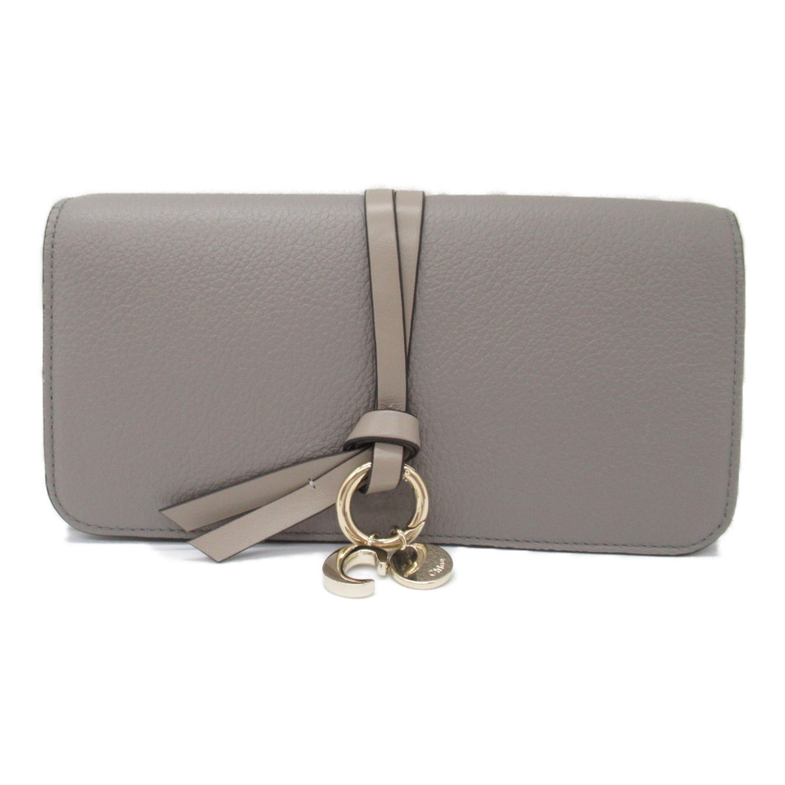 Chloe Leather Bifold Wallet Gray