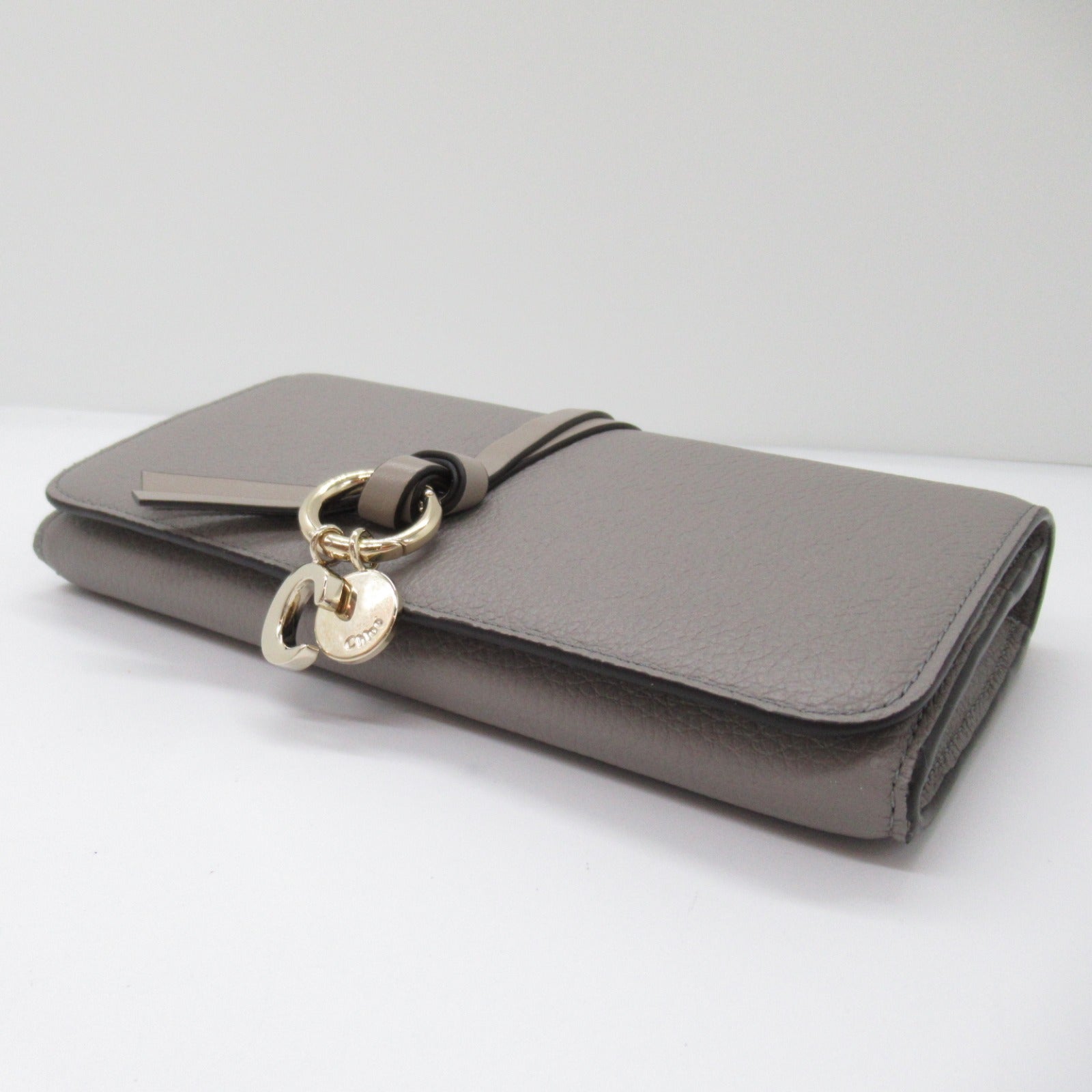 Chloe Leather Bifold Wallet Gray