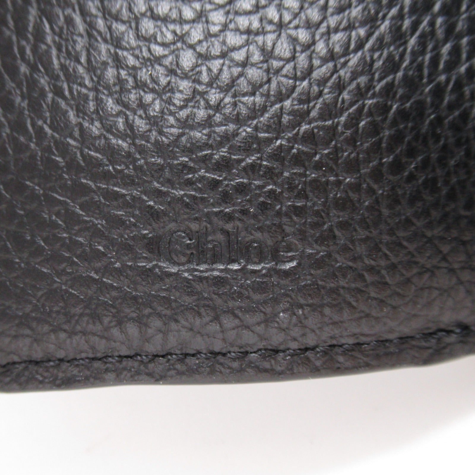 Chloe Leather Trifold Wallet Black