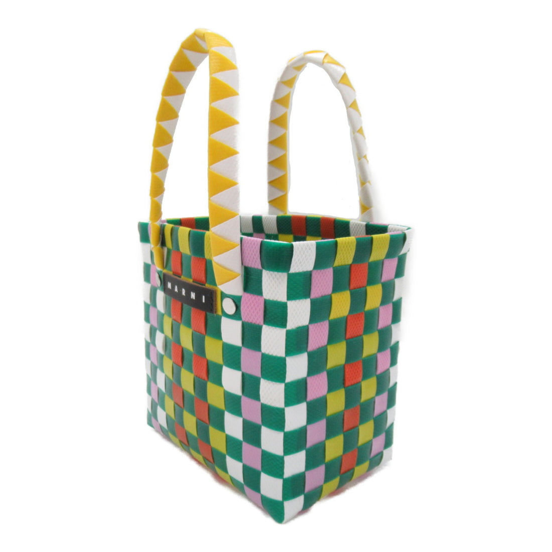 Marni Woven Micro Basket Tote Bag Multicolor