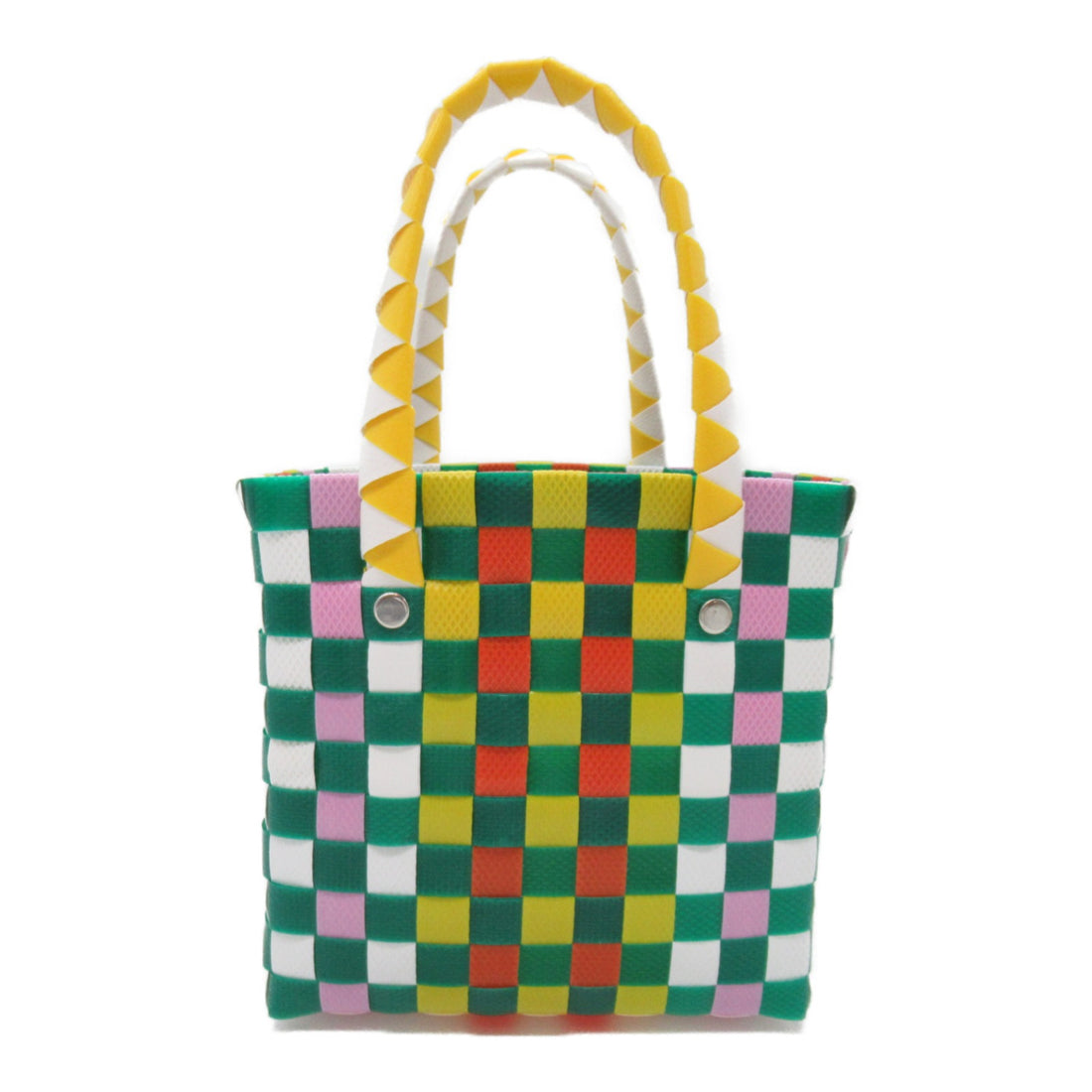 Marni Woven Micro Basket Tote Bag Multicolor