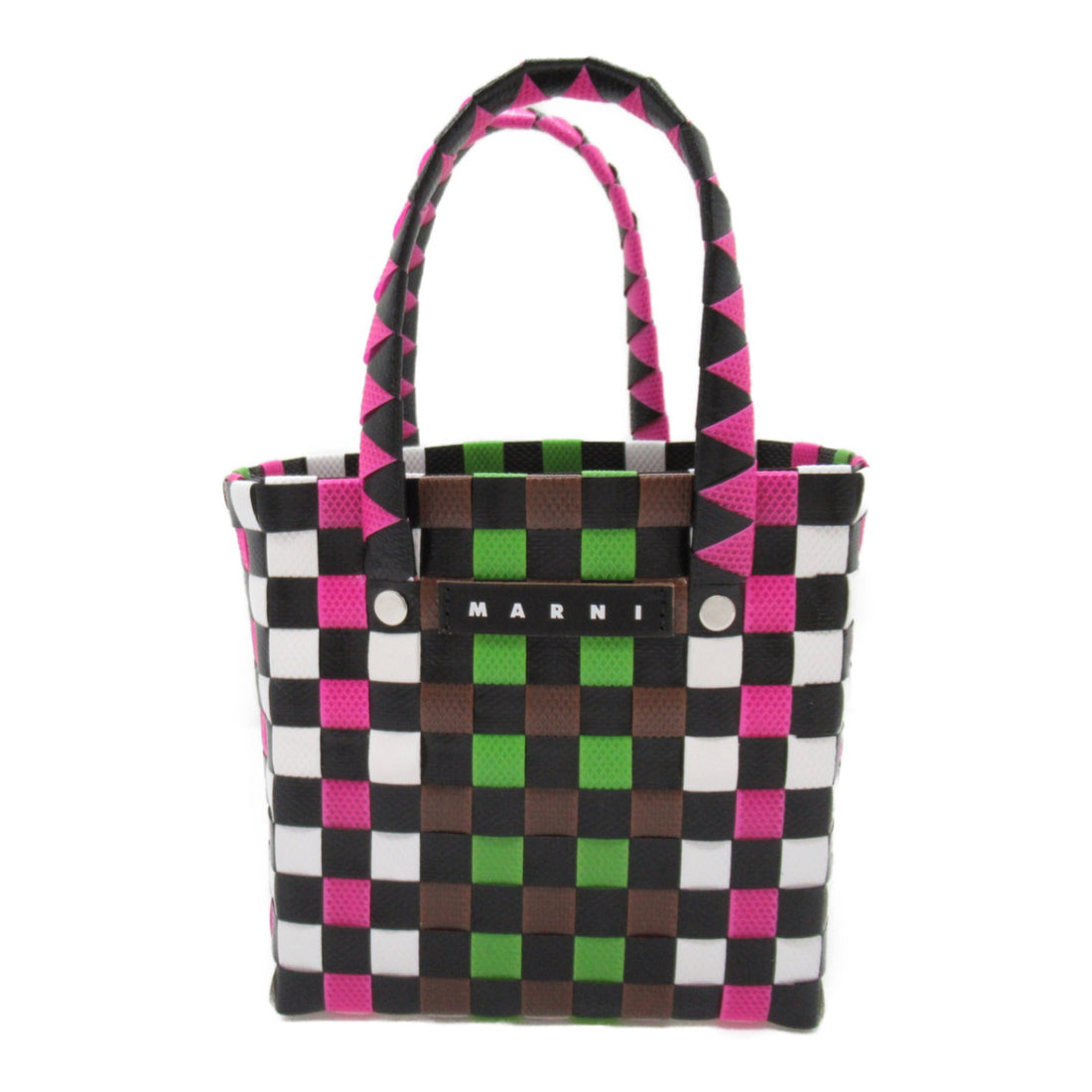 Marni Woven Micro Basket Tote Bag Multicolor