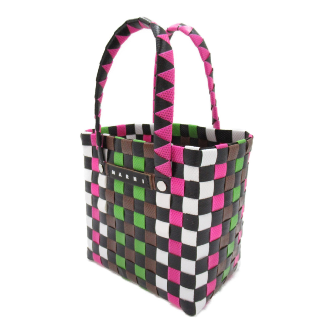 Marni Woven Micro Basket Tote Bag Multicolor