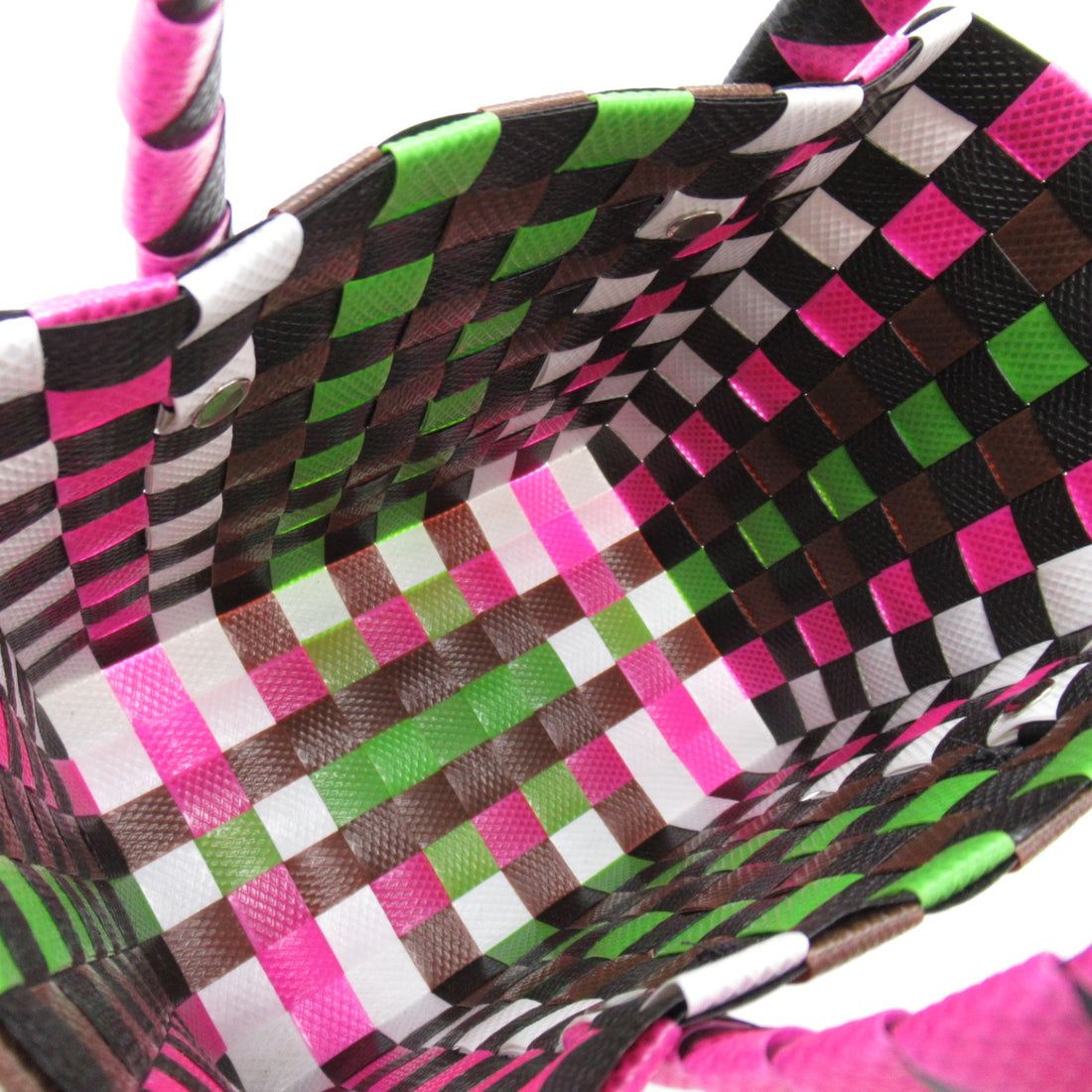 Marni Woven Micro Basket Tote Bag Multicolor