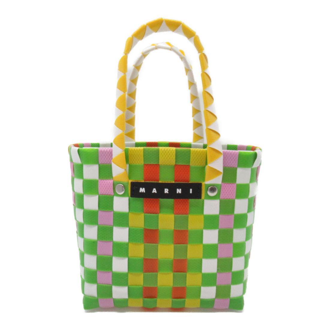 Marni Woven Micro Basket Tote Bag Multicolor