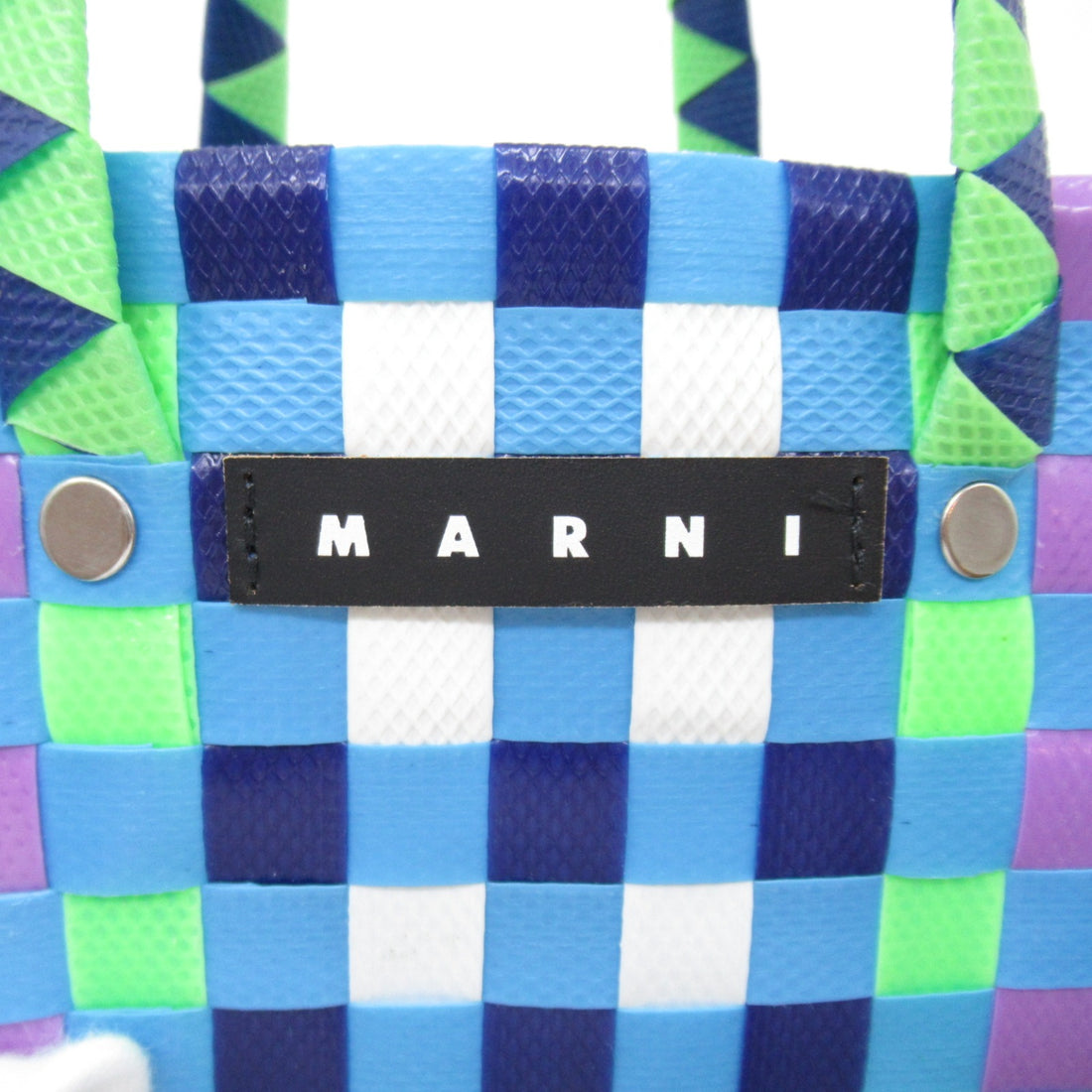 Marni Woven Micro Basket Tote Bag Multicolor