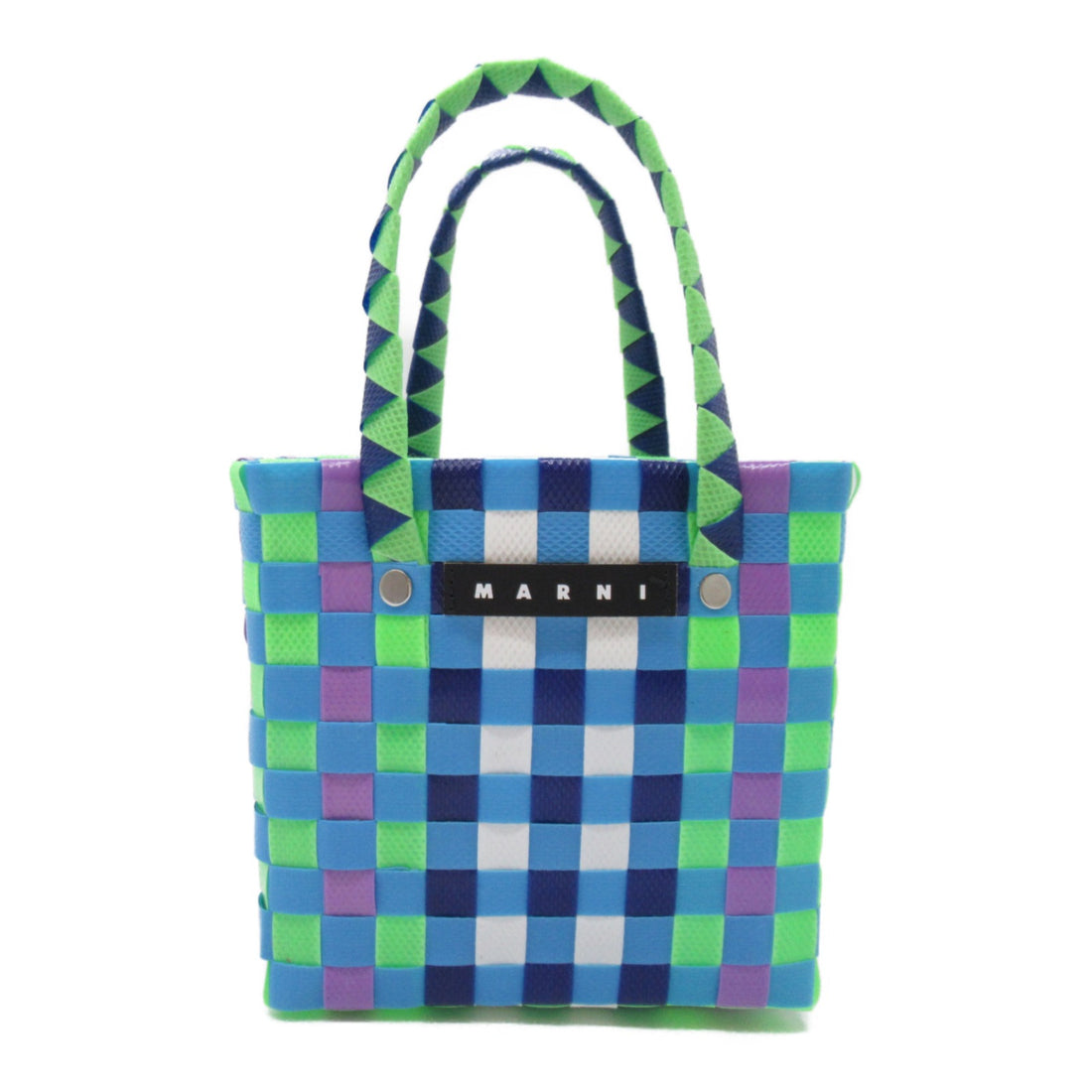 Marni Woven Micro Basket Tote Bag Multicolor