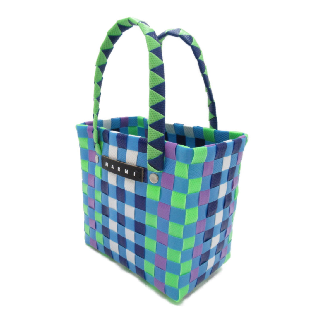 Marni Woven Micro Basket Tote Bag Multicolor