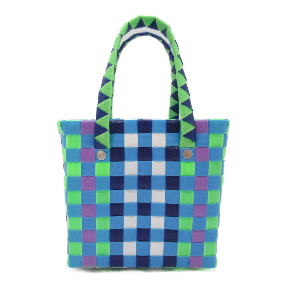 Marni Woven Micro Basket Tote Bag Multicolor