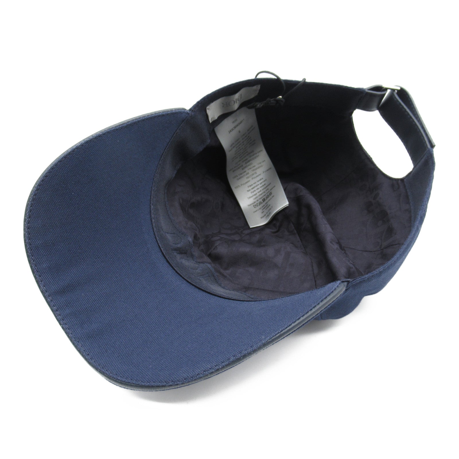 Dior Cotton Baseball Cap Navy Unisex