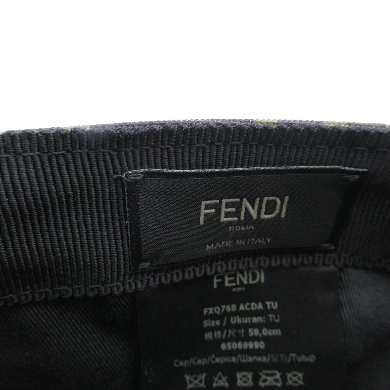 Fendi Polyester Baseball Cap Green