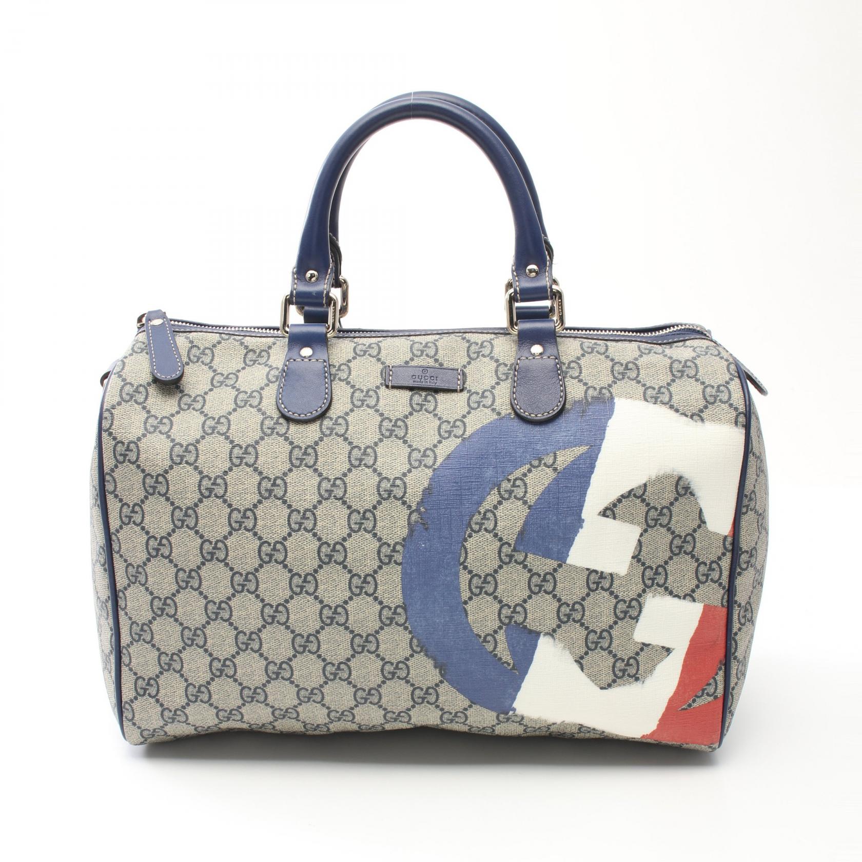 Gucci GG Supreme 2WAY Boston Bag Canvas Handbag 409527 in Great Condition