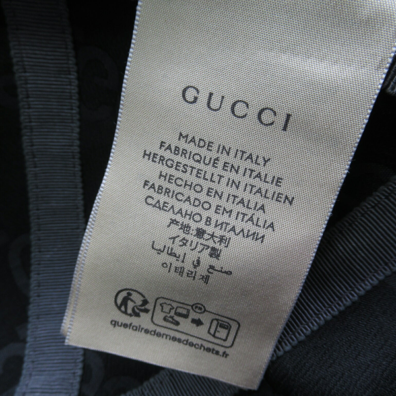 Gucci GG Polyester Baseball Cap Gray