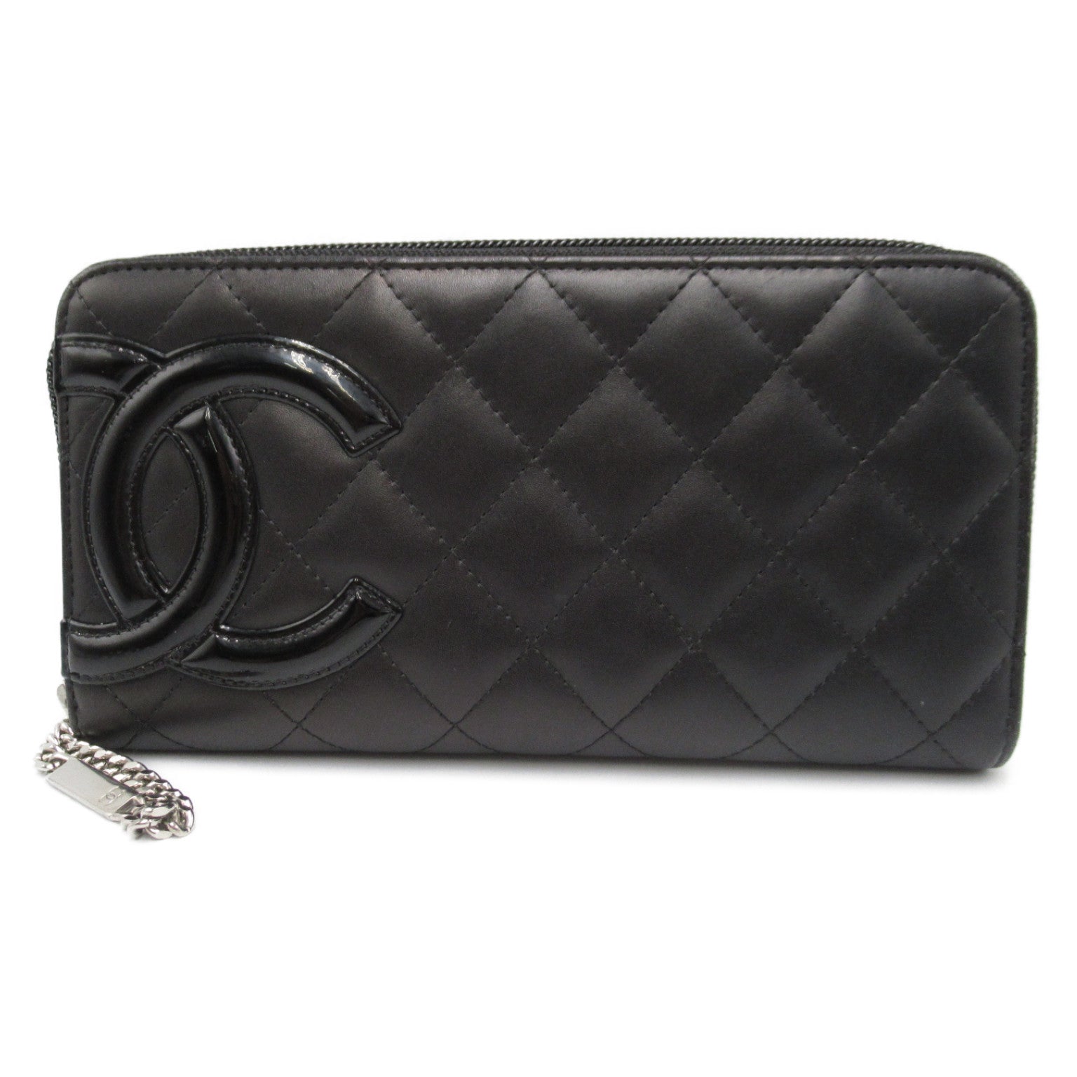 Chanel Cambon Long Wallet Black Leather