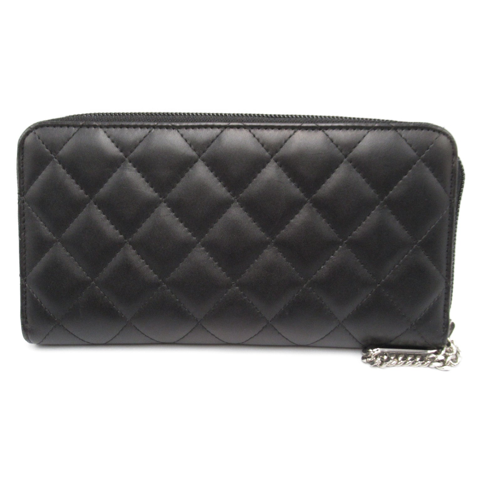 Chanel Cambon Long Wallet Black Leather