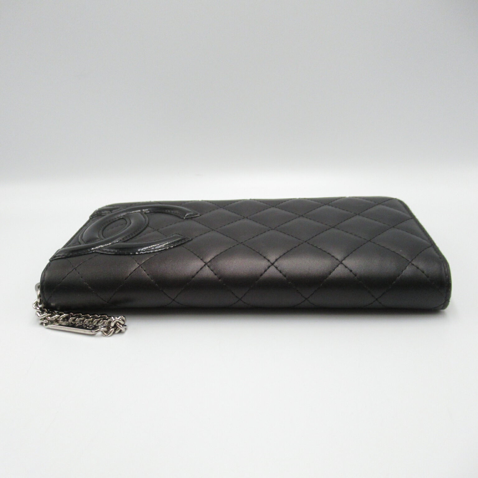 Chanel Cambon Long Wallet Black Leather