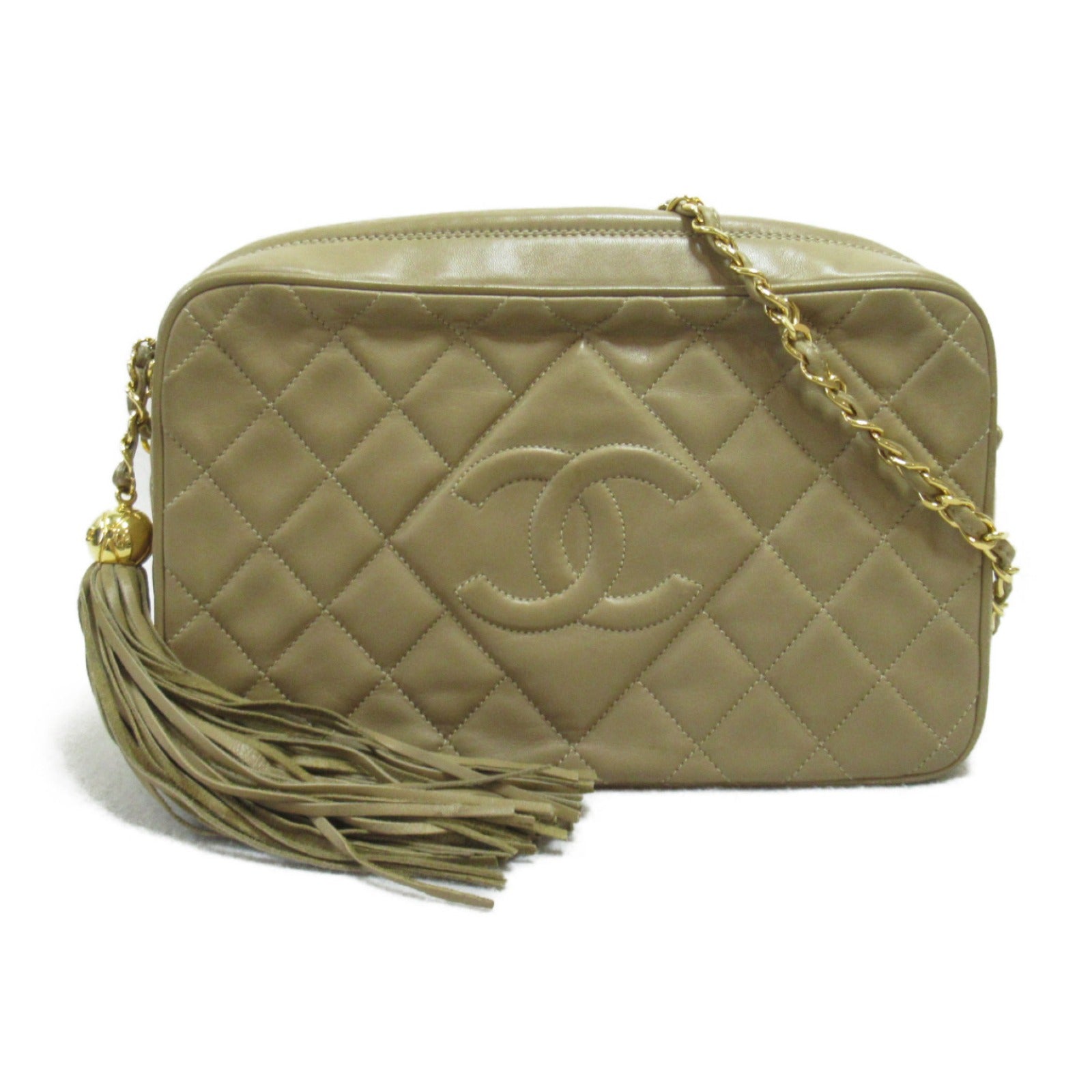 Chanel Lambskin Tassel Chain Shoulder Bag